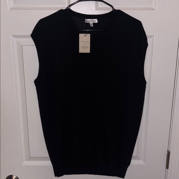 Peter Millar Men’s Black Wool Sweater Vest NWT Sz Medium
